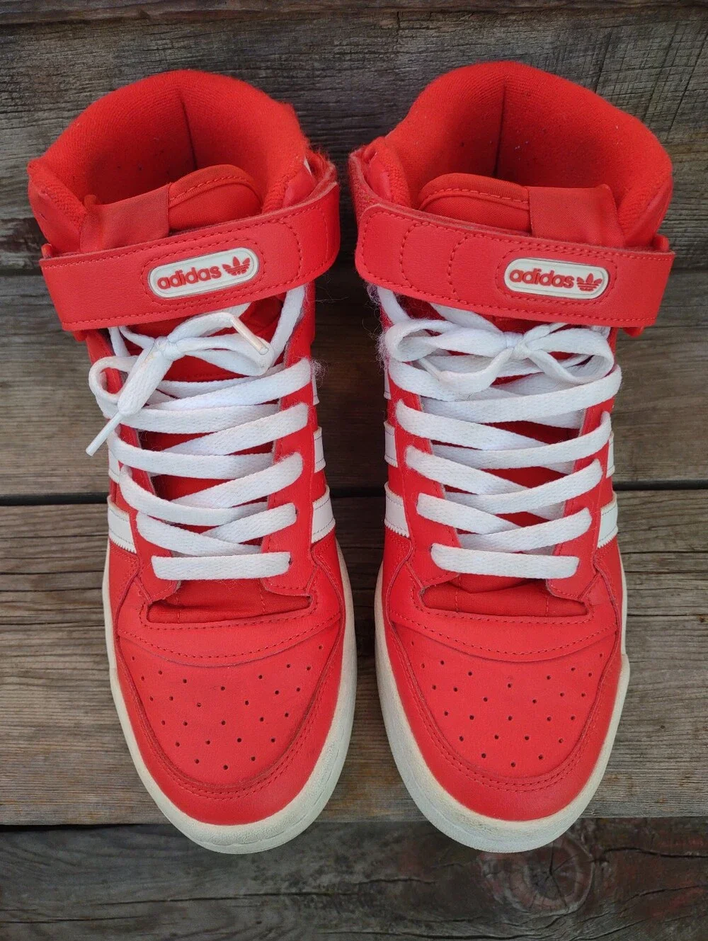 Adidas Forum Mid Red/Cloud White Sneakers GY5792 Men's Size US 8.5 RARE HTF